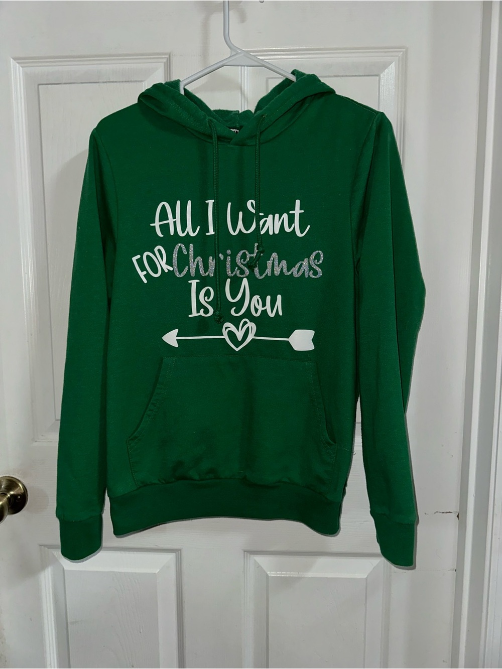 Handcrafted All I Want For Christmas Is You Hoodie Size Small